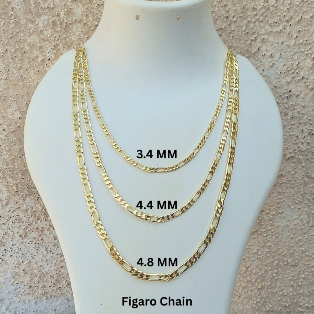 Thin Gold Plated Figaro Chain , Chains for women, Dainty Chains, 14K Gold Plated